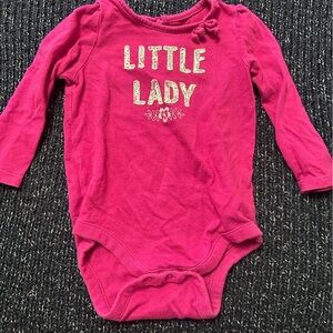 GAP Fuchsia Long Sleeve Little Lady Tee